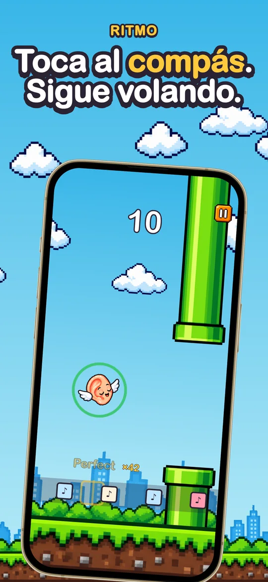 Ritmo: toca al compás para seguir volando